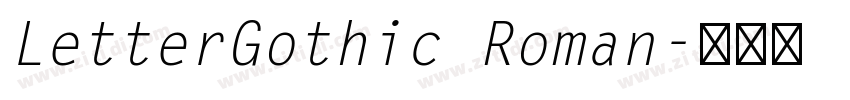 LetterGothic Roman字体转换